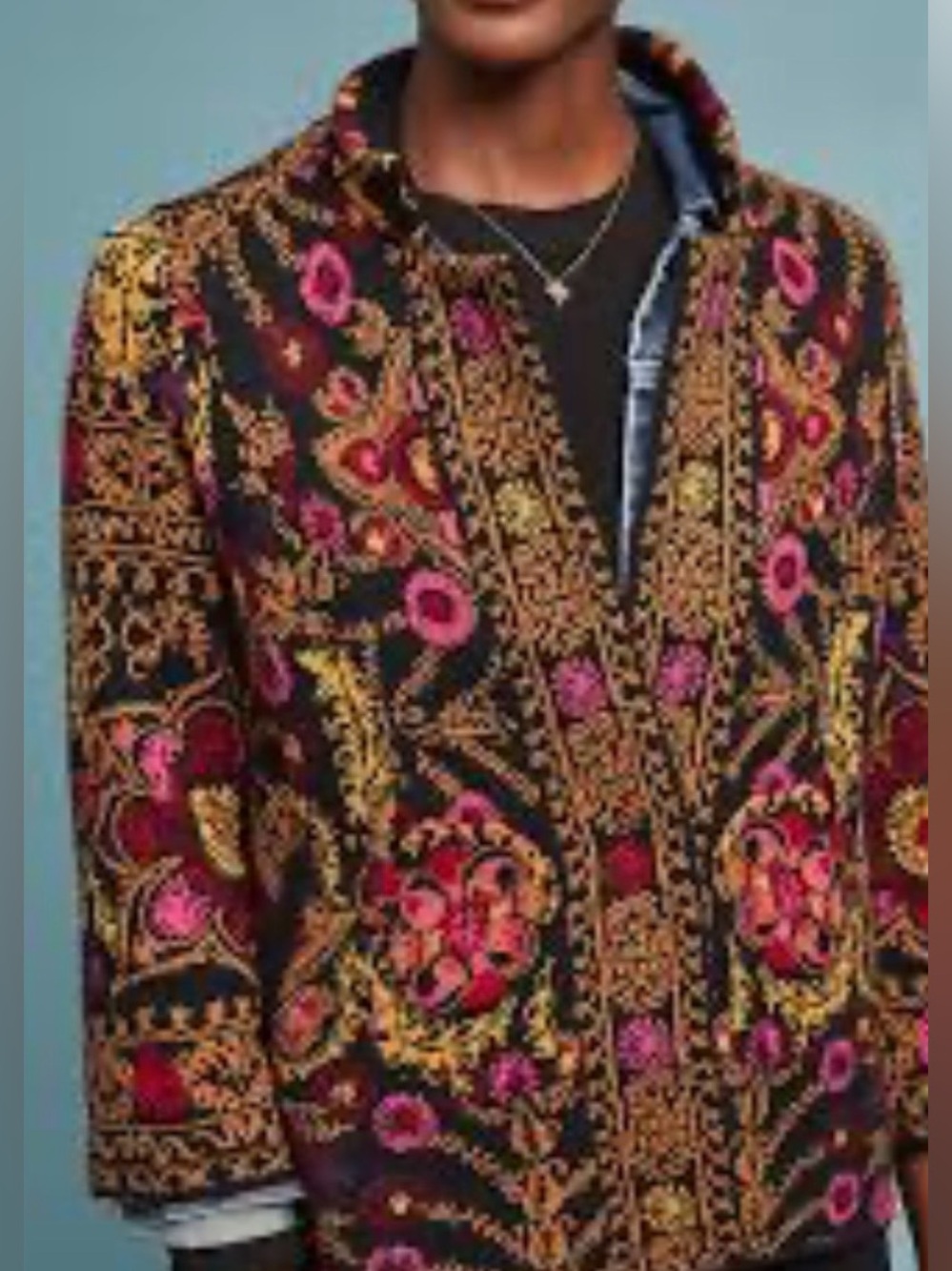 Payton Jacquard Jacket by Moth for Anthropologie Sz XL